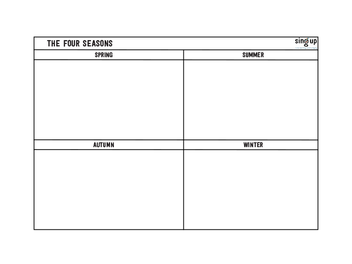 Four seasons worksheet